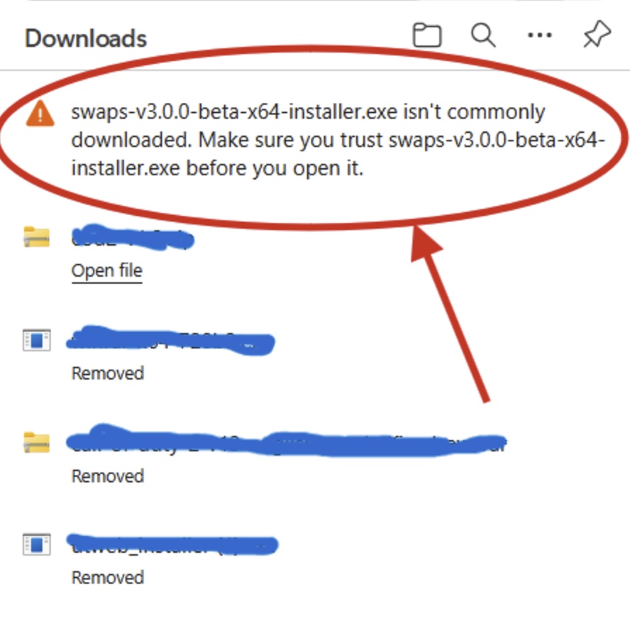 SmartScreen warning